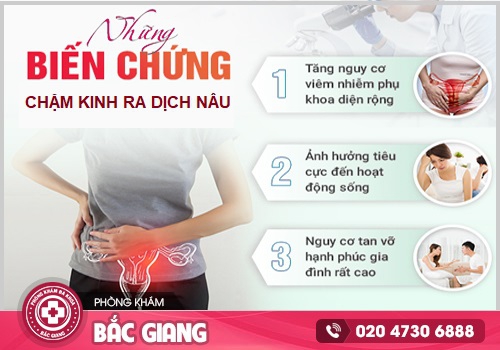 chậm kinh ra dịch nâu