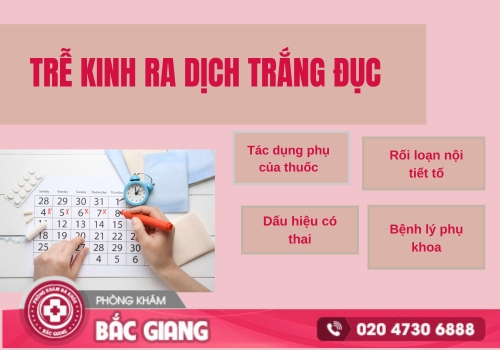 trễ kinh ra dịch trắng đục